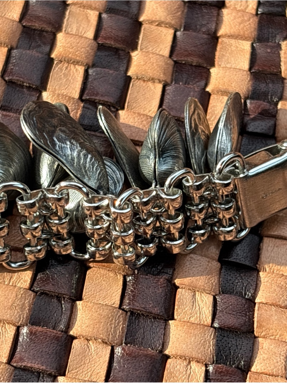 Napier Seashells Charm Bracelet Vintage Oysters Clams Mussels Cha Cha SilverTone - Picture 11 of 16